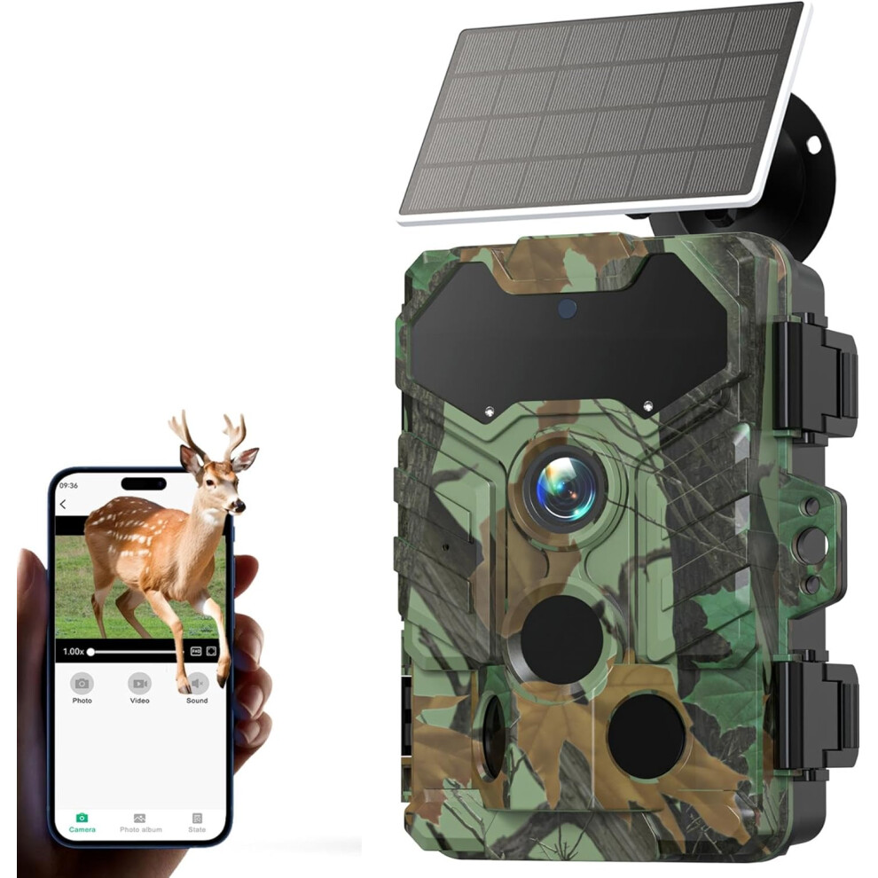 32MP WiFi Wireless Trail Cameras with Night Vision Motion Activated Waterproof, Built-in SIM Card(Green)