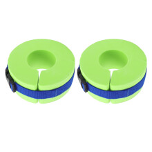 Kids Swim Gear 2 Pcs Thicken EVA Baby Swim Cuffs Foam Arm Rings Green Belt