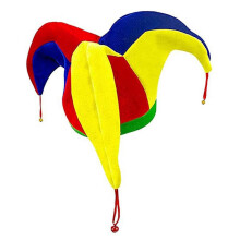 Halloween Clown Hoed Mardi Gras Feesthoed Multicolor Volwassen Rollenspel Hoofddeksel