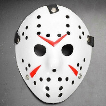 (Vit)Jason Voorhees fredag den 13:e skrämmande ihålig mask Halloween Cosplay Party Maskerad Skräck