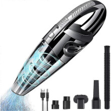 Powerful Portable 120w 2200mah Cordless Hand Vacuum Cleaner with Wet Dry Function Washable Hepa Filter And 5 Rechargeable Nozzles for Home, Table, O