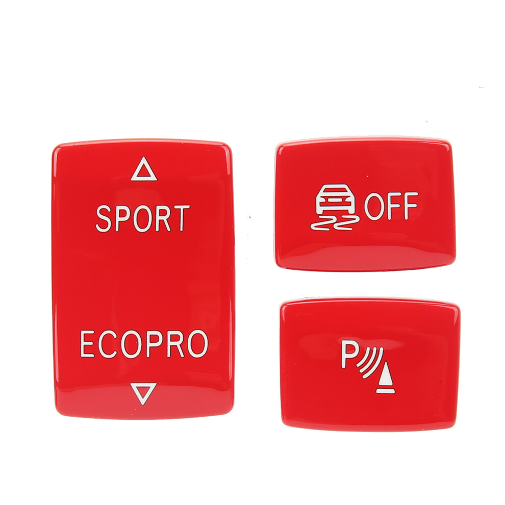 3 Pack Gear Button Kit For F20-F36 2012-2019 With Radar And Sport Buttons Red 6931332605158