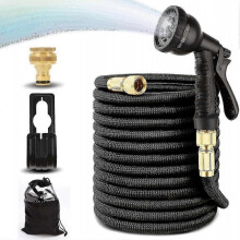 30m Flexible Garden Hose Expandable Garden Hose with 8 Functions Spray Water Hose for Garden Irrigation And Cleaning Black