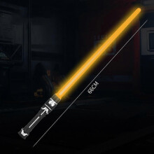 Sabre laser LED Star Wars (jaune), jouet lumineux clignotant, épées lumineuses avec son, accessoires