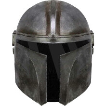 (Schwarz, keine LED) Sw Mandalorian Helm Mando Vollkopfmaske Mandalorian Kostüm Zubehör Requisiten für
