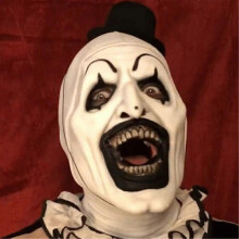 (A)Terrifier 2 Art the Clown Maschera Cosplay Costume Masquerade Halloween Carnevale Festa Props_Lucky_B