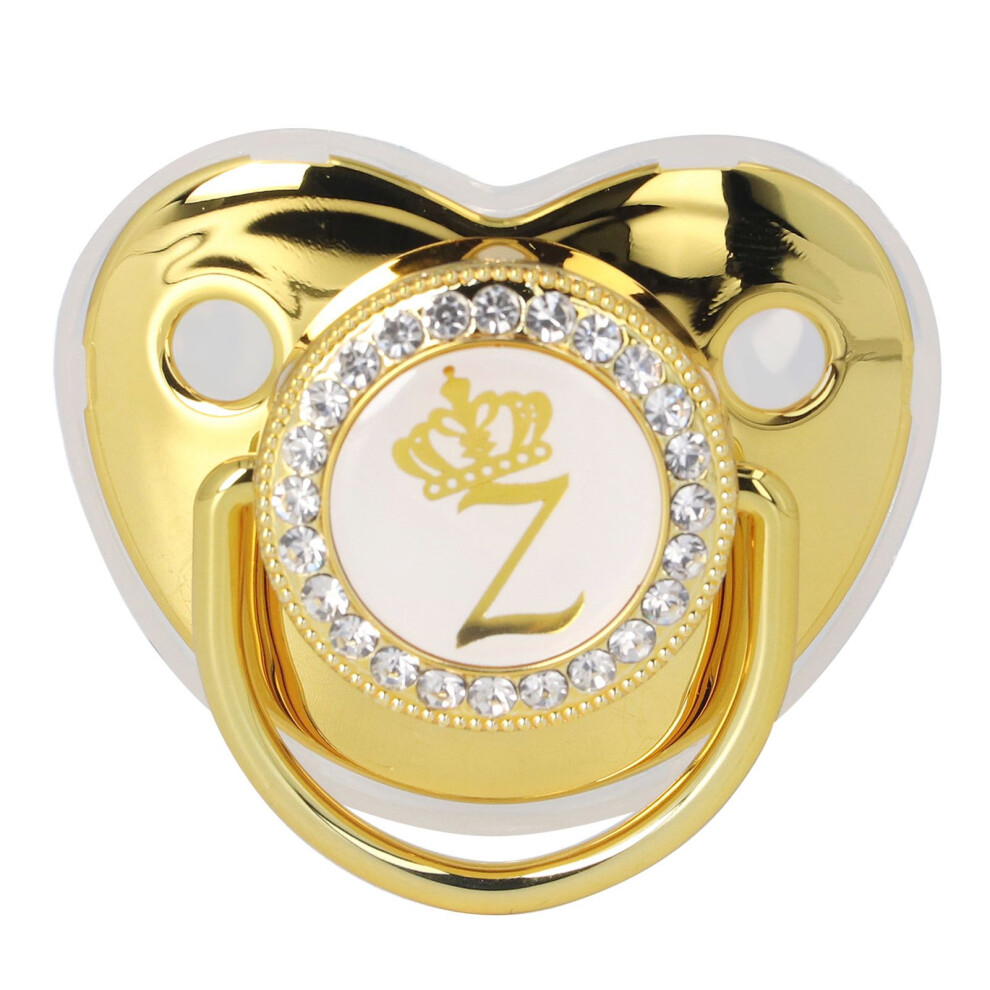 Golden Crown Baby Pacifier with Chain Clip Safe and Eco-Friendly