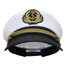 Yachtkapitänsmütze und Matrosenkostüm für Herren, eine Beanie-Mütze der Marine