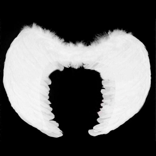 Alas de plumas de ángel blanco para cosplay