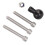 Base de serrage B-367U, boule de 1 po, argenté, boulons M8 12