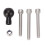 Base de serrage B-367U, boule de 1 po, argenté, boulons M8 2