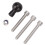Base de serrage B-367U, boule de 1 po, argenté, boulons M8 8