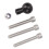 Base de serrage B-367U, boule de 1 po, argenté, boulons M8 6