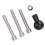 Base de serrage B-367U, boule de 1 po, argenté, boulons M8 9