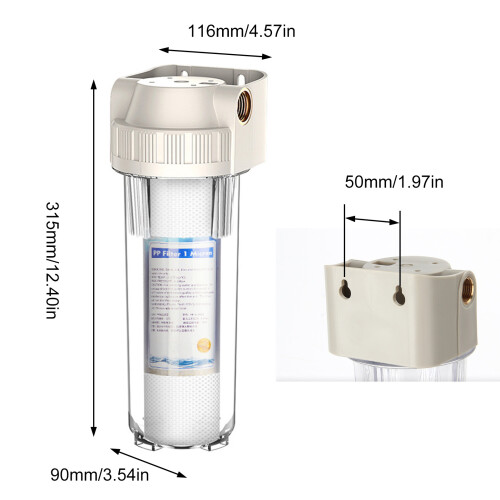 10-Zoll-Wasserfiltergehäuse, durchsichtig, Grob-Vorfilter 2