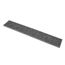 PVC Silicone Coffee Bar Mat Non Slip Drainage 60x10cm Grey