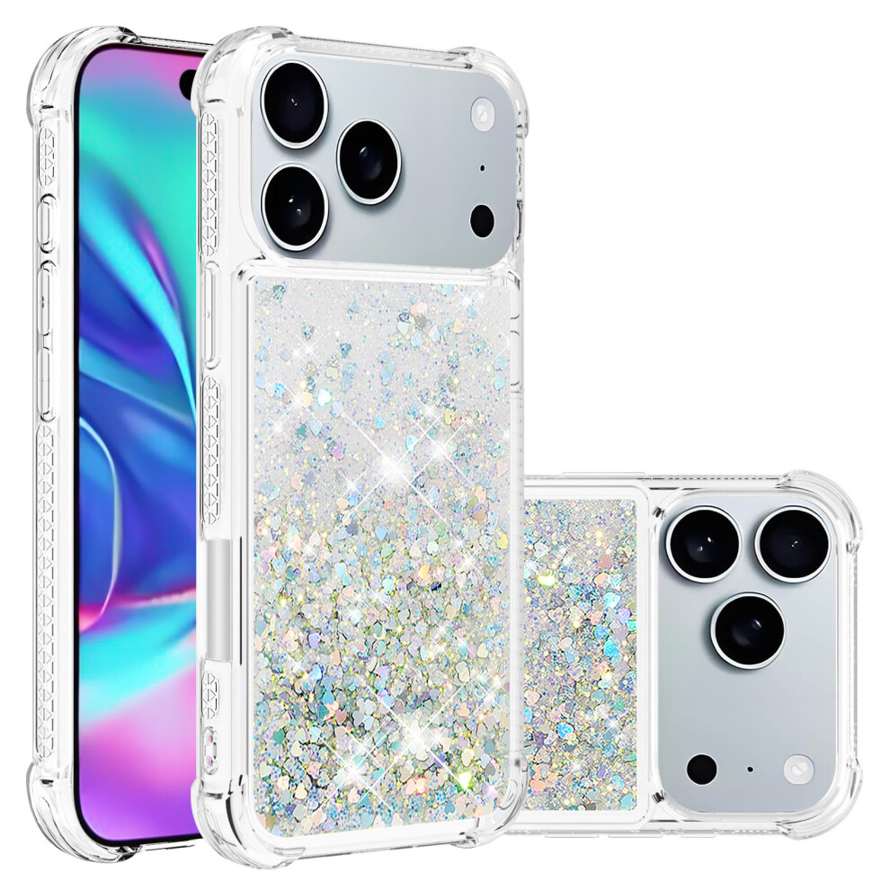 (Silver/Hearts) For Iphone 17 Pro Case Silver 6914273123585