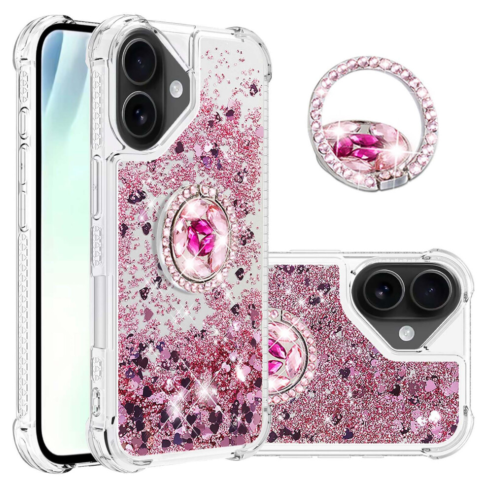 (Rose /Hearts) For Iphone 17 Case Gold 6914274233351