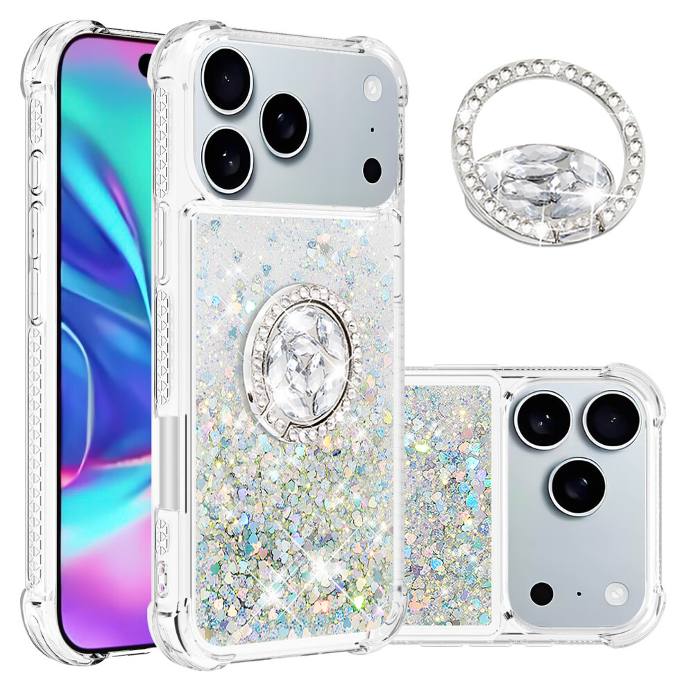 (Silver/Hearts) For Iphone 17 Pro Case Silver 6914278252020