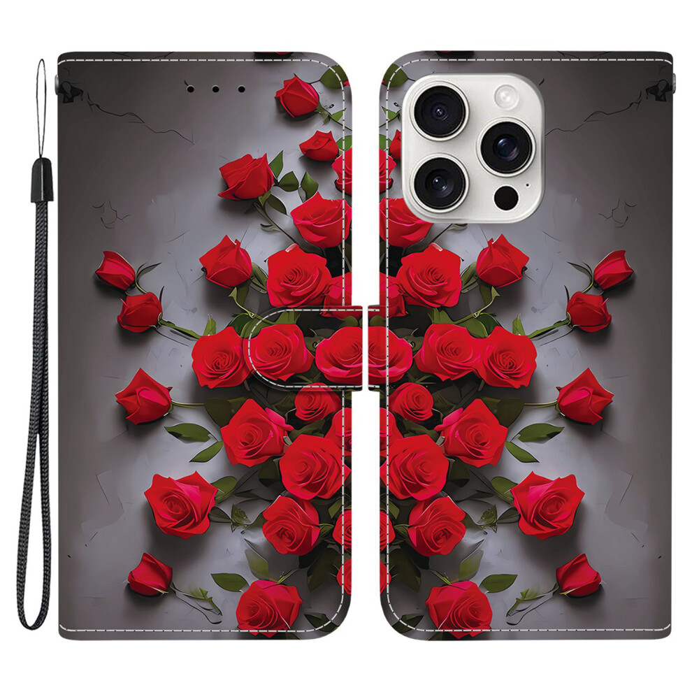 ( Rose) For Iphone 16 Pro Max Case Red 6914275513643