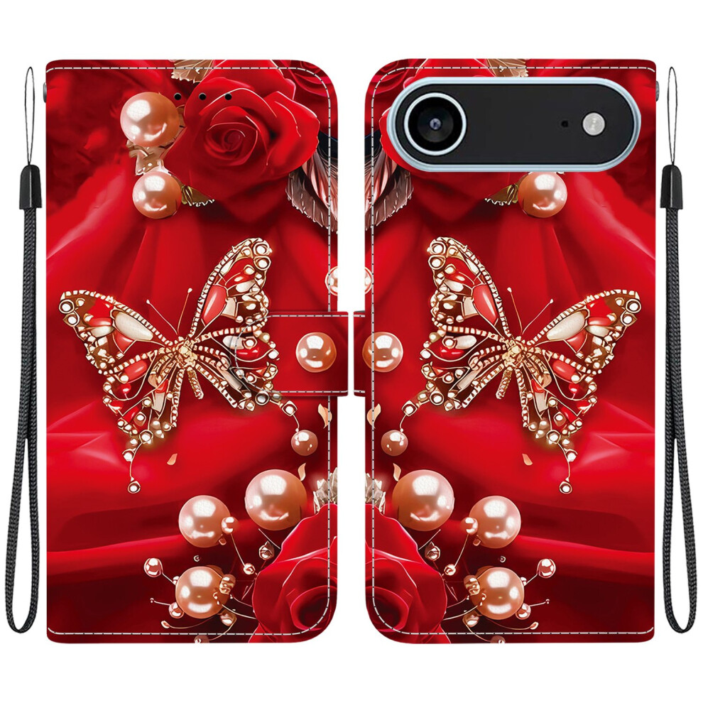 (Pearl Butterfly Rose) For Iphone 17 Air Case White 6914274810613