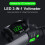 3 in 1 LED Digital Motorcycle Voltmeter Clock Thermometer 6-30V Black 4