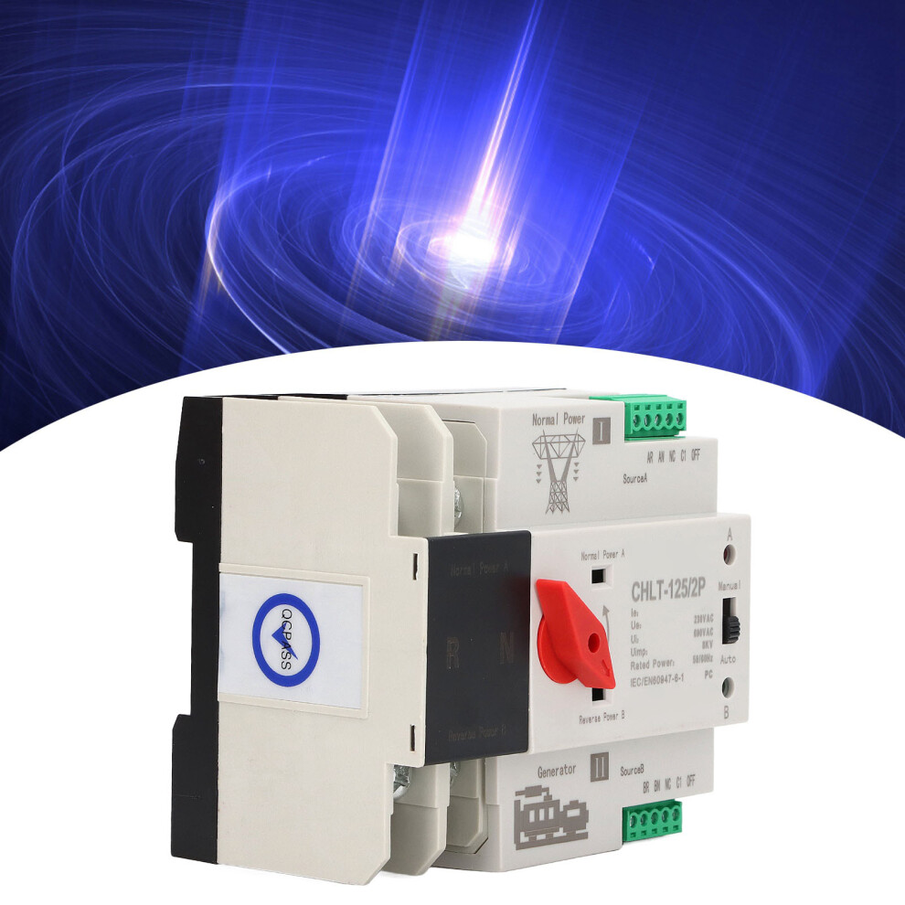 Dual Power Automatic Transfer Switch 80A 230V Flame Retardant 5021332616450