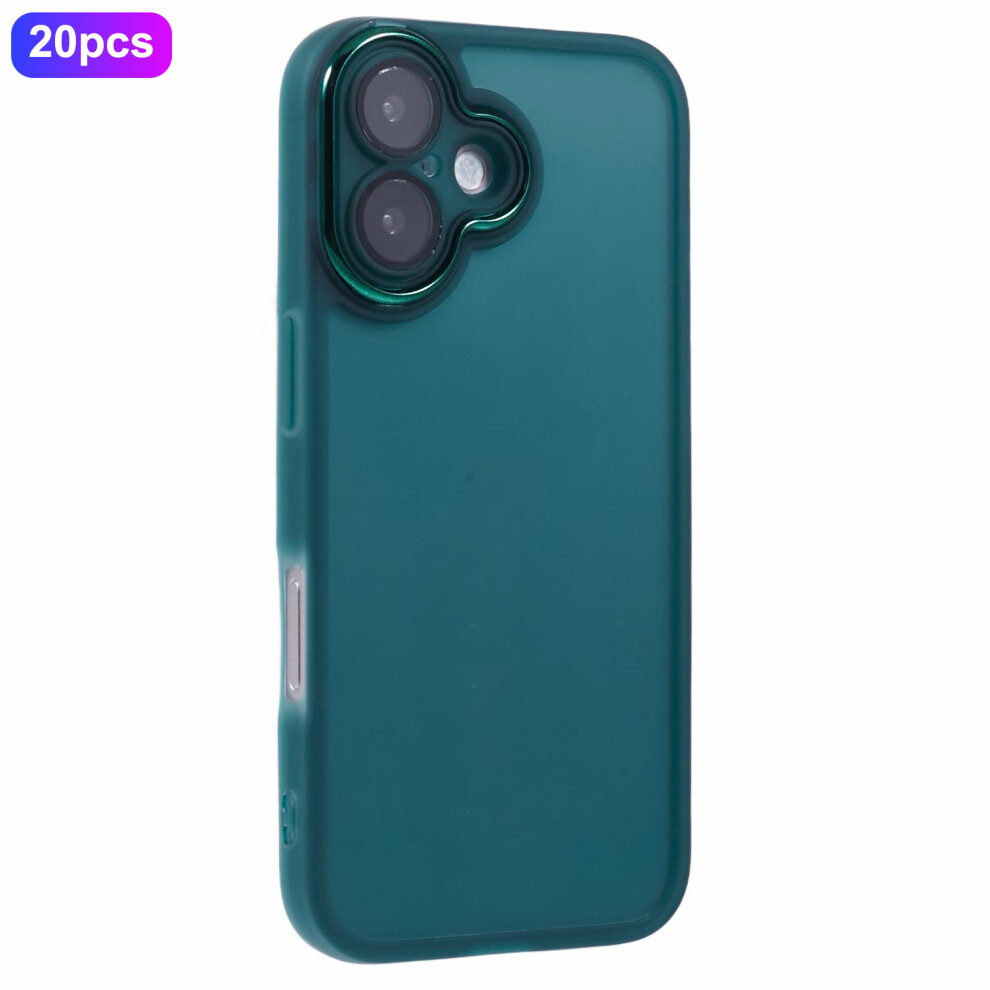 (Transparent ) For Iphone 16 Plus Case Green 6914274799383