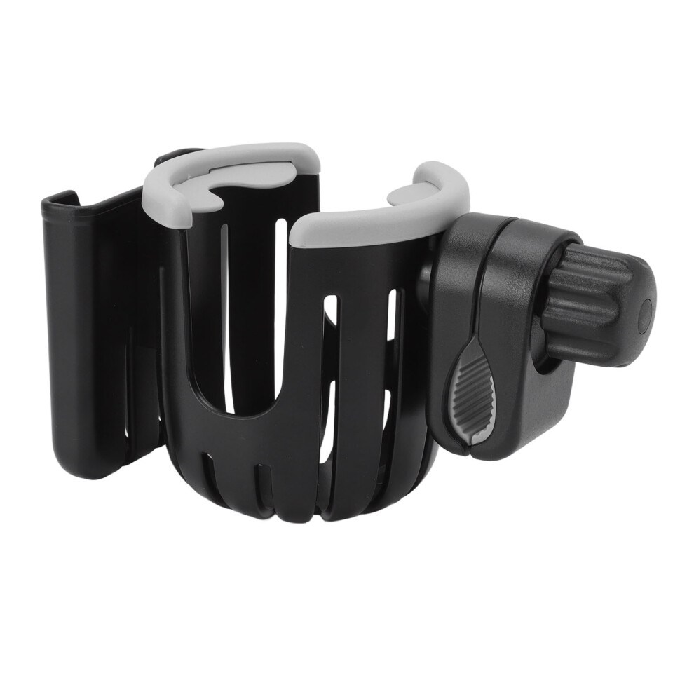 2-In-1 Stroller Cup Holder & Phone Rack & Abs Plastic Black/Gray
