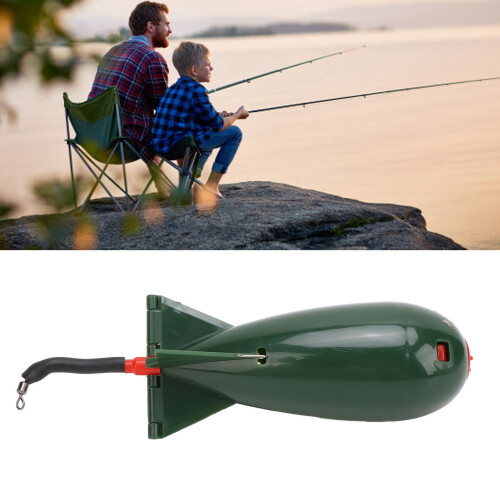 Rocket Shaped PP Carp Fishing Bait Feeder Large Bomb Float Bait Holder