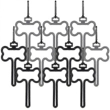 Poop Bag Holder Hands-Free Dog Waste Dispenser 10-Pack Black