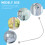 3Pcs Shower Curtain Rod Set With Curved Telescopic Corner Rod 4