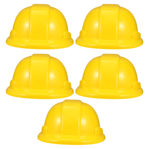 5 Pack Durable Construction Hats Fun Party Hats Kids Toys 1
