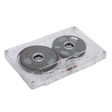 Cassette vierge Ă bobines 50 min noire double-face