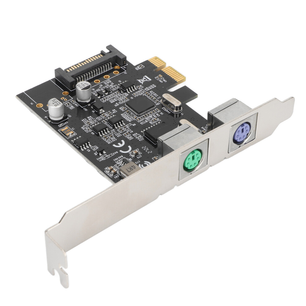 Plug & Play Pcie Ps2 Expansion Card With Dual Ports & Sata Power 4901332619945