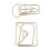 100Pcs Gold Metal Funny Planner Clips for Office Home School File Classification 7