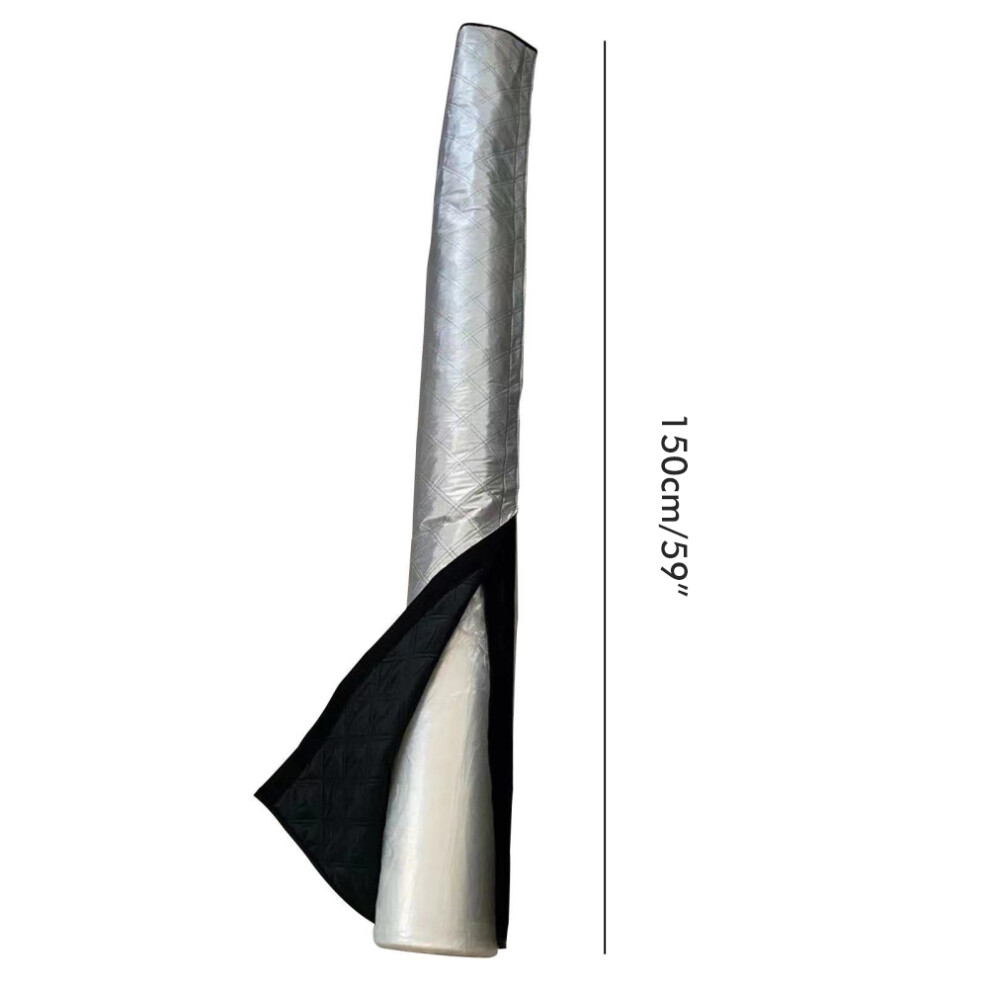Flexible Aluminum Ducting Insulated Pipe 59X21 In Black/Silver 9421332622059