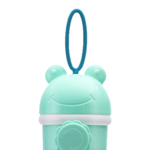 Portable Green Milk Powder Container with 4 Layers, Leakproof, Large Capacity