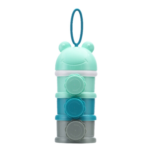 Portable Green Milk Powder Container with 4 Layers, Leakproof, Large Capacity 1