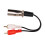 Cable RCA-XLR doble de 15 cm, XLR macho a 2 RCA estéreo 15