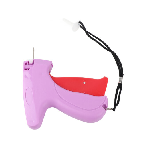 Compact Pink Quick Clothing Fixer Tool for Instant Sewing and Button Repair