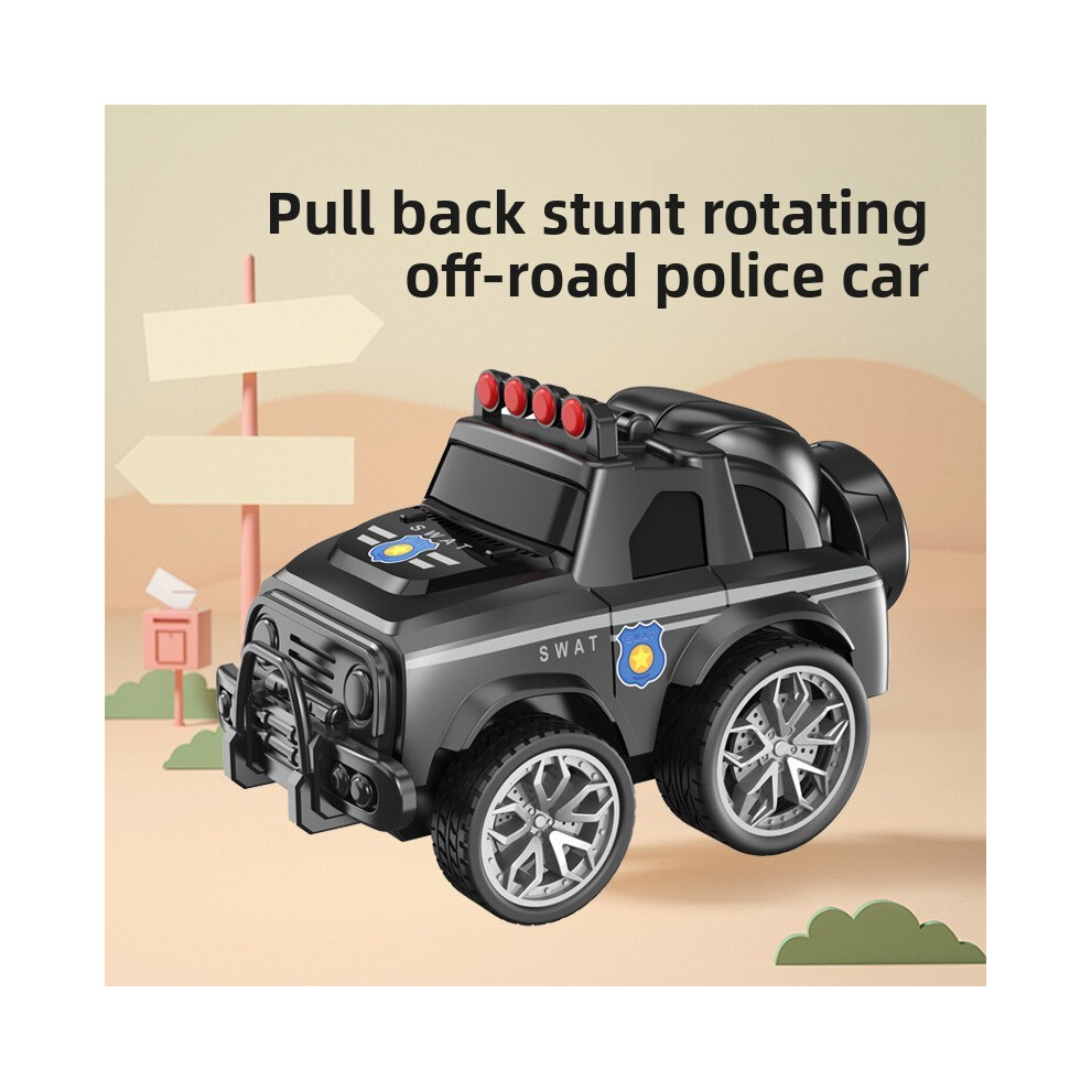 (Black ) Kids Police Offroad Fire Truck Toy Car With Inertial Design Gift Holiday For-image-OPC-PJBHZSX-NEW