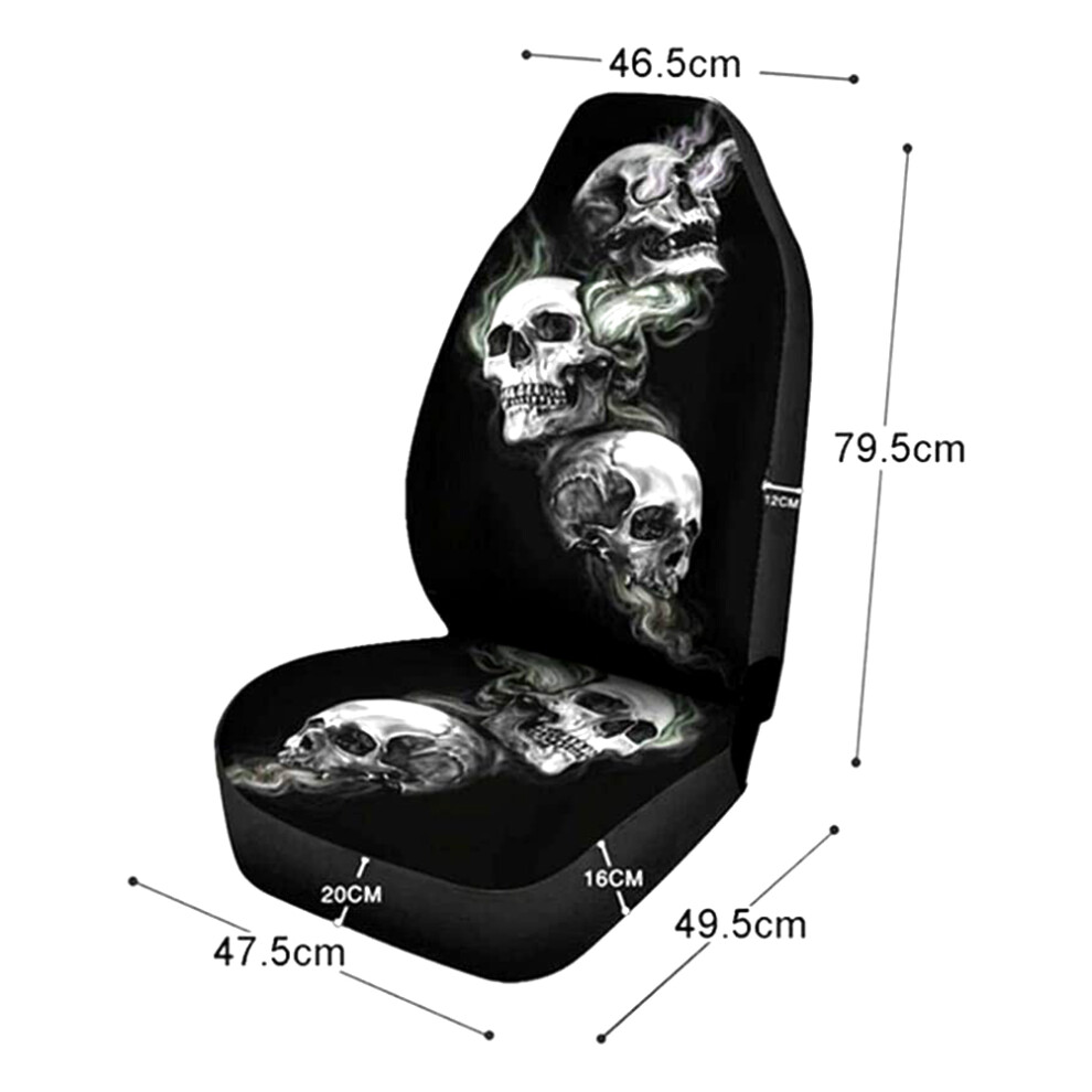 Waterproof Halloween Skeleton Car Seat Cover Breathable Universal Fits Cars Trucks Vans 9361332649956