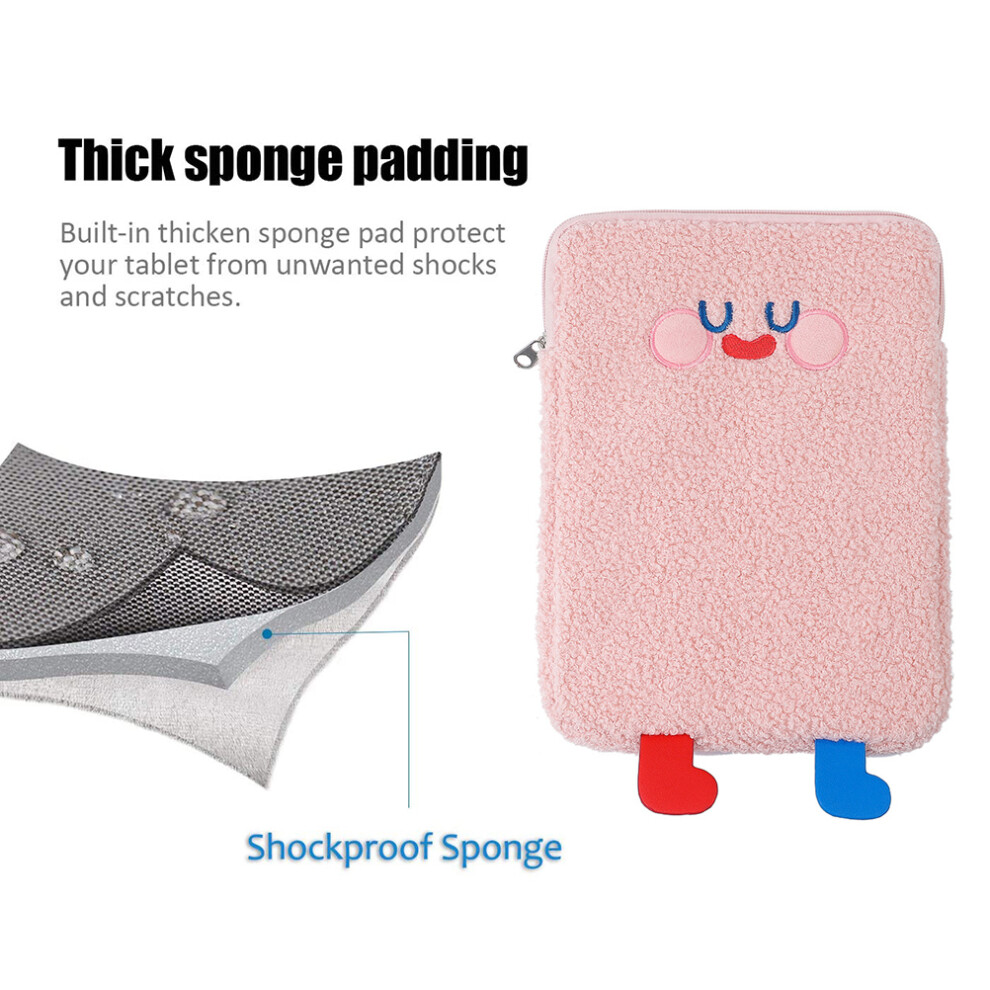 Portable Plush Netbook Bag 28X2x21cm Laptop Protector Case Grey 4941332653402