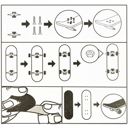 Mini-Fingerboard Pro DIY 3,91,10,6 Zoll Ahorn 1 Set 2