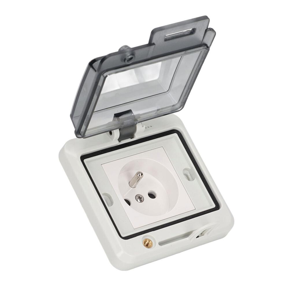 Outdoor Waterproof Socket Box Ip66 1 Gang 250V 16A French Style 4951332661543