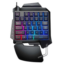 One-handed Mechanical Gaming Keyboard Backlit Portable Mini Gaming Keypad,Game one-handed keyboard Gunslinger Throne mechanical hand-feeling one-hande