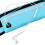 Riñonera impermeable de nylon 21x10x10cm azul cielo 7