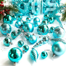 (Lake Blue) 30pcs Merry Christmas Tree Ornaments Baubles Festival Xmas Party Decor NIUNIU