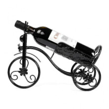 (black) Vintage Bicycle Shaped Wine Holder Wrought Iron Tricycle Bike Wine Bottle Rack